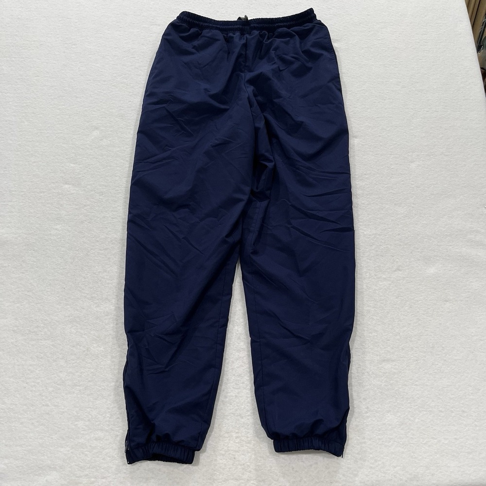 Wimbledon 90'S Nylon Track Pants Blue Zipper Ankles Elastic Waist Mens Med USA